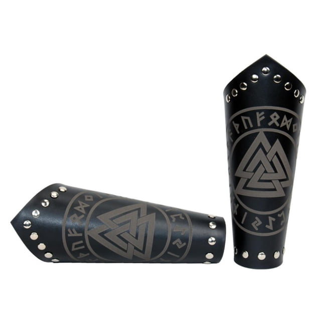 Protector de brazo medieval, protector de brazo gótico, de cuero sintético, estilo vintage, guantelete de caballero.