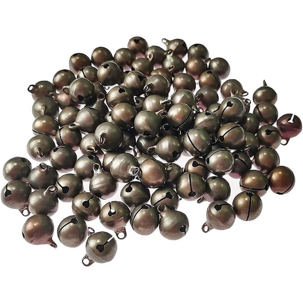 200 piezas de campanas de metal vintage, cascabeles de bronce vintage de 12 mm, hermosas campanas de bronce vintage, para decoraciones de carillones de viento, accesorios de bricolaje