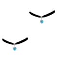 thumbnail image 1 of Minnieouse Collar Cadena de cristal Colgante Moda Joyería exquisita Compromiso de boda ajustable Novia Hermana Gargantilla Azul Azul 2piezas Minnieouse CBP287199, 1 of 6