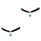thumbnail image 1 of Minnieouse Collar Cadena de cristal Colgante Moda Joyería exquisita Compromiso de boda ajustable Novia Hermana Gargantilla Azul Azul 2piezas Minnieouse CBP287199, 1 of 6