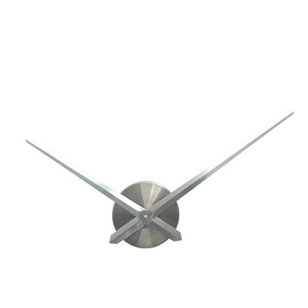 Modern Minimalist Large Wall Clock - Silent Non-Ticking Quartz Clock for Living Room, Bedroom, Office Decor, Silver