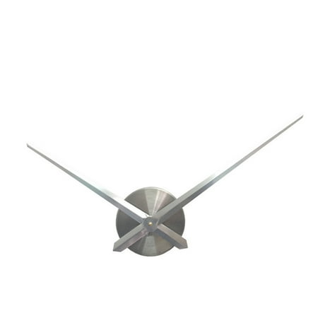 Modern Minimalist Large Wall Clock - Silent Non-Ticking Quartz Clock for Living Room, Bedroom, Office Decor, Silver