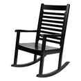 thumbnail image 4 of Porch & Den Elemental Modern Oversize Wood Outdoor Patio Rocking Chair Black, 4 of 5