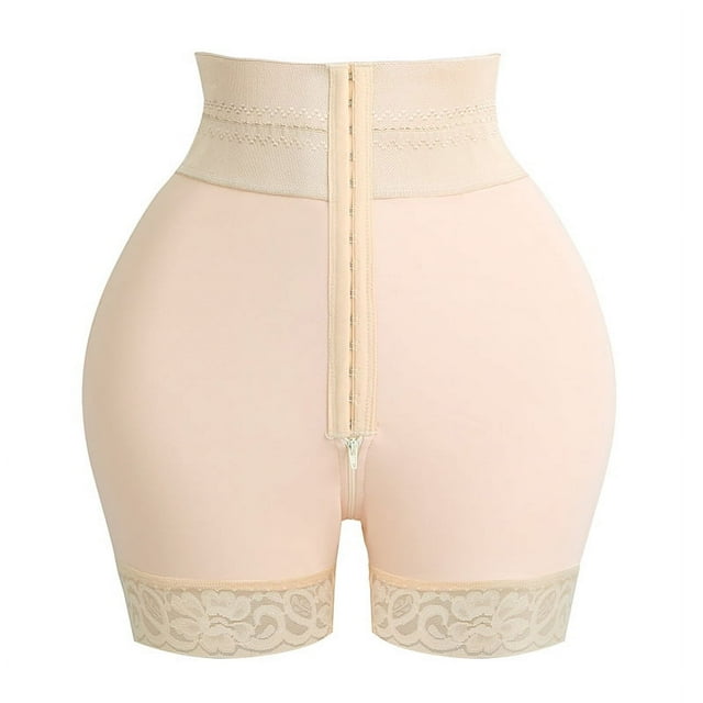 Pantalones Heldig de cintura alta con cremallera y encaje para moldear figura