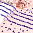 thumbnail image 3 of 10 hebras (49 piezas/hebra) de cuentas de vidrio de Murano azules hechas a mano, planas, redondas, espaciadoras, sueltas para pulseras, collares y joyas., 3 of 6