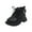 Black, variant on breaise Kid Ankle Boots Children Outdoor Shoes For Boys Girls Lace Up Side Waterproof Ankle Combat Boots(Toddler/Little Kid/Big Kid)