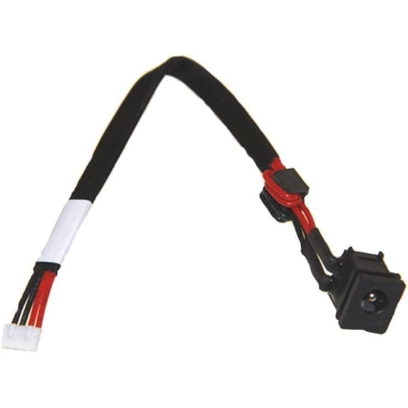 New AC DC Jack Power Plug in Charging Port Connector Socket with Wire Cable Harness Replacement for Toshiba Satellite C650 C650D C655 C655D 6017b0258101