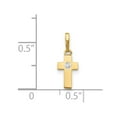 thumbnail image 3 of Auriga Fine Jewelry 14K Yellow Gold Cubic Zirconia Cross Pendant for Women, 3 of 5