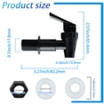 thumbnail image 2 of Replacement Cooler Faucet Water Bottle Jug,Water Dispenser Tap Set,BPA-Free Plastic Spigot Spout Water Beverage Lever Pour Dispenser Valve,Water Crock Tap (4 Black), 2 of 8