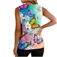 thumbnail image 4 of ZGRBOU Plus Size Floral Print Tank Tops for Women Summer Sleeveless V Neck T-Shirts Fashion Casual Loose Fit Tunics Shirts, 4 of 5
