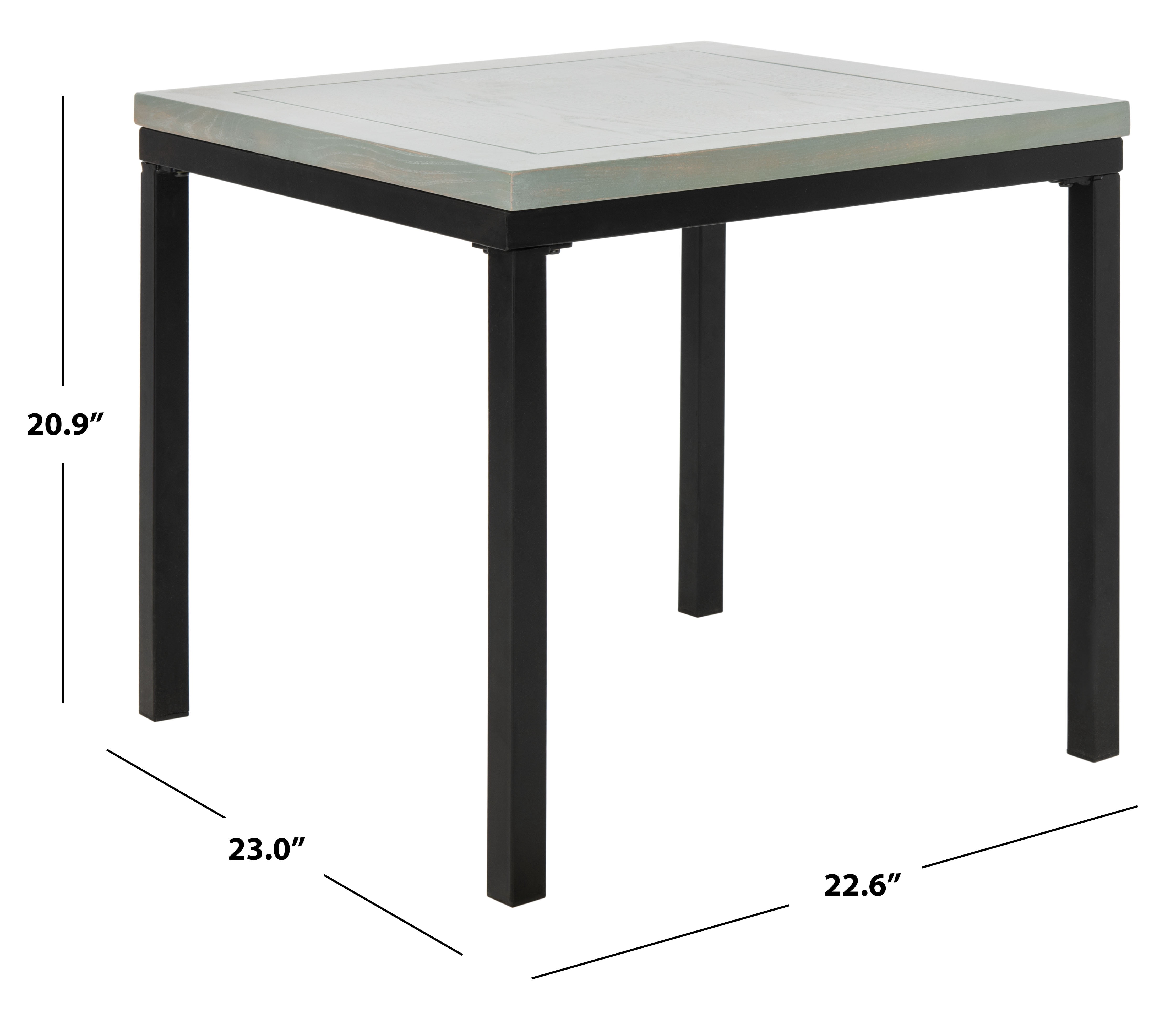 SAFAVIEH Dennis Transitional Wood Side Table, French Gray