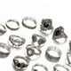 thumbnail image 4 of Juego de aleación resistente a la corrosión estilo vintage diseño de diamantes de imitación 15 piezas anillos de dedo huecos para aniversario para hombres y mujeres ANGGREK Otros, 4 of 8