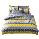 thumbnail image 1 of Cómodo Amarillo Olas Impreso Hoja Plana Cubierta Del Edredón Fundas de Almohada Juego Cama (1,2 m cama), 1 of 8