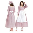 thumbnail image 2 of FEIFLY Dress Women Prairie Dresses Floral War Dress Solid Color Festival Clothing, 2 of 4