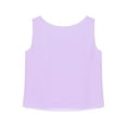 thumbnail image 4 of Yartina Womens Summer Dressy Chiffon Blouses Round Neck Sleeveless Tunic Tops Office Work Shirts Top Lavender XXL, 4 of 5