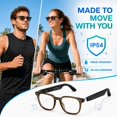 thumbnail image 5 of GenXenon Bluetooth Glasses with Photochromic Lenses for Men and Women,Voice Assistant,Hands-Free Calls,Open-Ear Audio,Clear Oversized Unisex Sunglasses for Business and Daily(Brown), 5 of 9