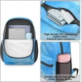 thumbnail image 4 of 17 Inch Lightweight Backpack,PVC Waterproof Oxford Fabric, Ergonomically Designed, with Large Capacity, Frozen Aesthetic Pattern, 4 of 5