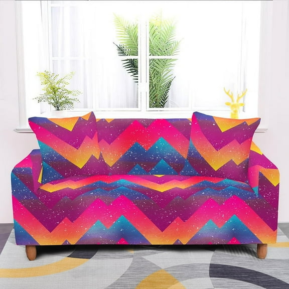 Geometric Sofa Cover For Living Room 1/2/3/4 Seater Stretch Couch Cover Furniture Protector Elastic Slipcover Loveseat Cover