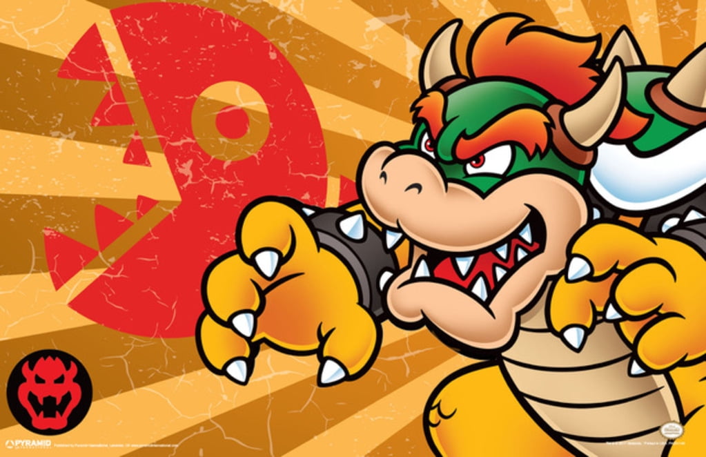 Super Mario Bowser Stripes Video Game Gaming Cool Wall Decor Art Print Poster 36x24