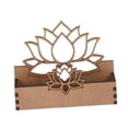 thumbnail image 3 of Soporte para tarjetas de visita con diseño de flor de loto, elegante soporte para postales de madera para mesa. L, 3 of 7