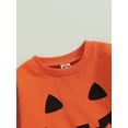 thumbnail image 6 of Liacowi Toddler Baby Girls Halloween Clothes Infant Autumn Winter Sweatshirts Long Sleeve Round Neck Pumpkin Print Pullovers Tops, 6 of 9