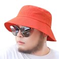 thumbnail image 4 of Guardurnaity Sombreros de pescador ligeros y cómodos para hombres Sombrero de protección solar de poliéster de amplia aplicación naranja tamaño Type2 NO2, 4 of 6