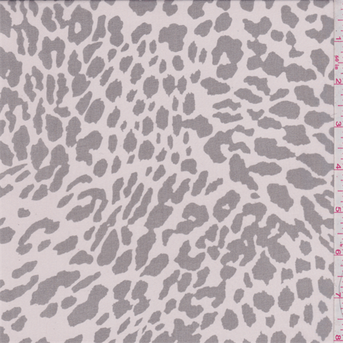 Whisper Pink Leopard Print Silk Chiffon, Fabric Sold By the Yard