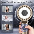thumbnail image 4 of Filtered Shower Head With Handheld  High Water Flow And Multiple Spray Modes Filter Power Wash For Hard Showerhead On/off Pets Bath (golden), 4 of 5
