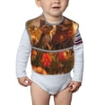 thumbnail image 4 of Bingfone Mess-Proof Baby Bib - Waterproof Bib for Baby Boy or Girl with Food Catcher Pocket, Unisex-Cat Dog Friendship, 4 of 6