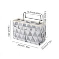 thumbnail image 5 of Multi-functional Bedside Hanging Bag Hanging Pocket Bedroom Magazine Storage Pouch Diaper Toy Holder Baby Tissue Box Home Organizer White, 5 of 9