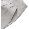 thumbnail image 5 of Amazhiyu Women's Linen Crop Pants Wide Leg Straight Pleated Front Ankle Trouser, 5 of 7