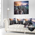 thumbnail image 2 of Designart Beautiful Night View of Coast - Landscape Printed Throw Pillow - 16x16, 2 of 4