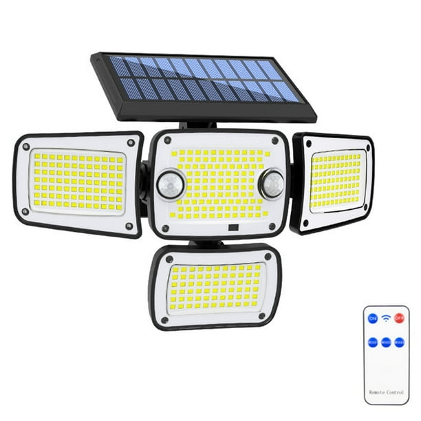 Focos Solares de 342 LED y 350 con Sensor de Movimiento para Exteriores, IP65, Resistentes Al Agua, para Calles, Patios y Caminos