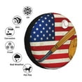 thumbnail image 4 of Yiaed American Flag And Baseball Print Print Tire Wheel Cover, tire covers for trailers,rv wheel covers,rv tire covers, camper tire covers,tire covers for cars-15 inch, 4 of 6