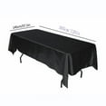 thumbnail image 3 of Hotel Banquete Boda Escena Color Sólido Rectangular Liso Mantel de Raso Mantel de Raso Mantel de Raso Negro, 3 of 7
