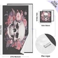 thumbnail image 3 of Coolnut Skull Flower Towels Highly Absorbent Cotton Towels Set of 2, Premium Spa & Hotel Quality Quick Dry Towel Set 54 x 27 Inches Washcloth Gift, 3 of 7