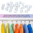 thumbnail image 4 of Uxcell 100-Pack Marcadores de Perchas para Ropa, Clips de Tamaño de Plástico M Codificados por Color para Prendas que se Ajustan a Varillas de 3mm-5mm [Transparente], 4 of 6