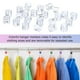 thumbnail image 4 of Uxcell 100-Pack Marcadores de Perchas para Ropa, Clips de Tamaño de Plástico M Codificados por Color para Prendas que se Ajustan a Varillas de 3mm-5mm [Transparente], 4 of 6