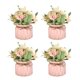thumbnail image 1 of Plantas artificiales Advancent 4 piezas de cerámica ABS Decoración rosa, 1 of 6