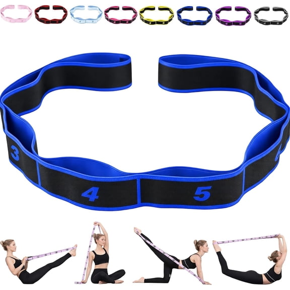 Fitness Resistance Band for Stretching and Yoga, 8 Segment Numbered Resistance Bands for Pilates, Dance Stretching and Physical Therapy Exercises