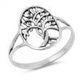 thumbnail image 1 of Oxidized Tree of Life Twisted Roots Ring 925 Sterling Silver Band Jewelry Female Male Unisex Size 7, 1 of 4