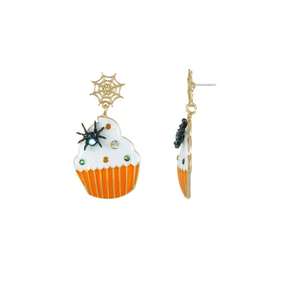 Way to Celebrate Halloween Cupcake Treat Earring, 1 pair