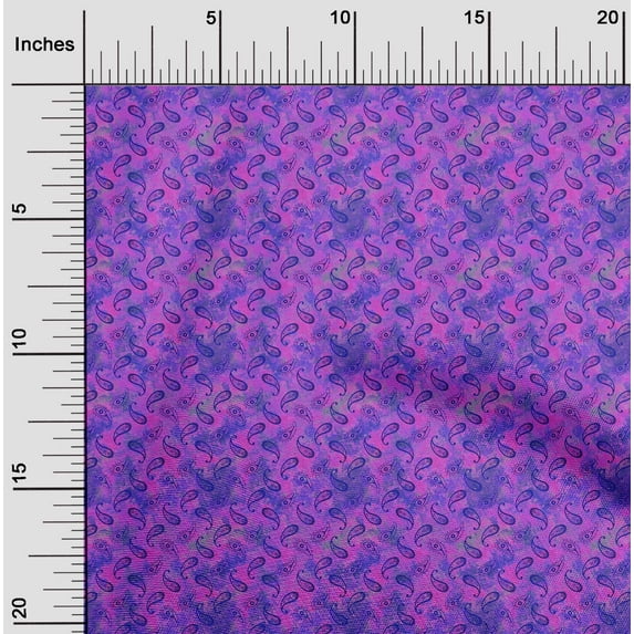 oneOone Polyester Lycra Purple Fabric Batik Sewing Craft Projects Fabric Prints By Yard 56 Inch Wide