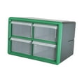thumbnail image 2 of Caja de almacenamiento de piezas con 4 cajones, práctica caja de herramientas, organizador de piezas para tornillos, componentes electrónicos, sala de Verde, 2 of 8
