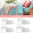 thumbnail image 5 of Degrees of Comfort Twin Bed in A Bag 6 Piece, Boho Mandala Bedding Sets for Girls, Coral Tween Bed Set, Microfiber Comforter Set with Sheet, Matching Decorative Pillow, 5 of 14