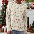 thumbnail image 6 of Christmas Sweaters for Women Fashion Cute Holiday Print Crewneck Pullover Long Sleeve Winter Casual Tops, 6 of 6