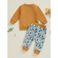 thumbnail image 6 of Baby Toddler Boy 2Pcs Fall Outfits 0 6 12 18 24 Months 2T 3T Long Sleeve Fish Print Sweatshirt + Pants Clothing Set, 6 of 9