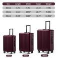thumbnail image 3 of 24 inch Checked Luggage With Wheels Hardside Suitcase For Business/Travel,Red, 3 of 8