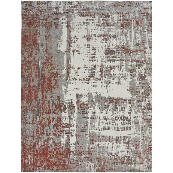 Kalaty Jardin Area Rug JR-643 Red Scratched Gradient 8' 6" x 11' 6" Rectangle