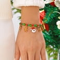 thumbnail image 5 of NICKSUN Christmas Crystal Beaded Stretch Charm Bracelets for Women, Enamel Santa Reindeer Snowflake Candy Cane Glove Bell Stackable Bracelet, Festive Xmas Holiday Party Jewelry Gift, 5 of 8